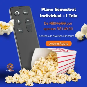 Plano Semestral Individual 1 Tela ClickVerso IPTV em promoção especial